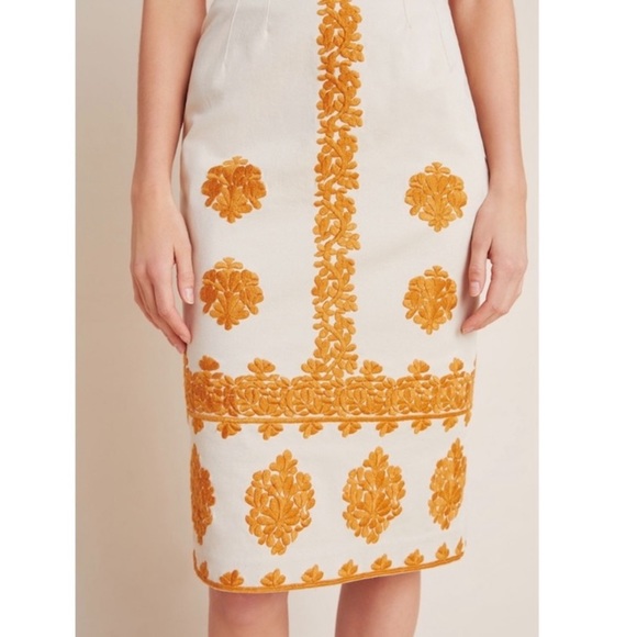 Anthropologie embroidered skirt